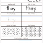 003 Printable Sight Words High Frequency They Sensational Word With Regard To Preschool Sight Words Worksheets
