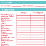 006 Plan Templates Sample Household Budget Template 20Sample Monthly With Regard To Easy Family Budget Worksheet