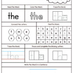 008 Sight Word The Printable Worksheet Worksheets Practice This Along With Tracing Worksheets For 3 Year Olds