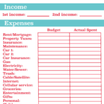 009 Family Budget Template Printable 20Family Ideas Simple Monthly Also Family Budget Worksheet