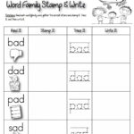 011 Wordfamily1 Et Word Familys Awesome Family Printables Printable Also Word Family Worksheets Kindergarten