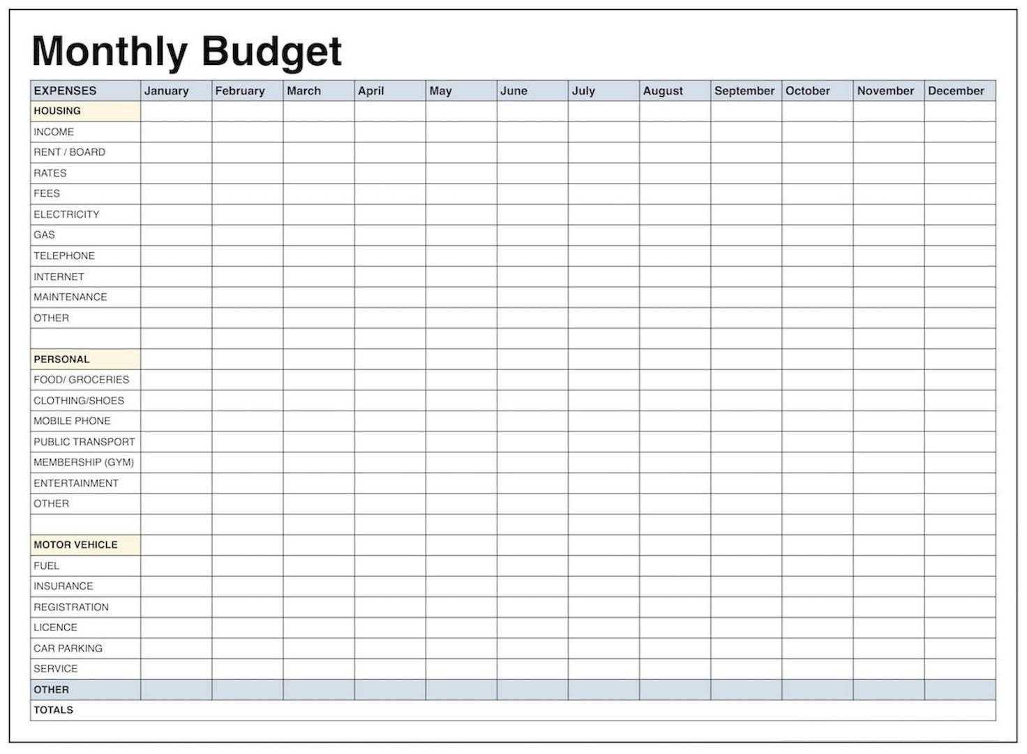 013 Household Budget Worksheet Excel Template Plan Templates In Home Budget Worksheet Pdf