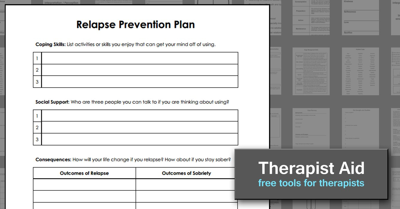 013 Plan Template Relapse Prevention Worksheet Worksheets Pdf With Regard To Relapse Prevention Worksheets Pdf