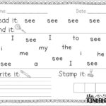 013 Printable Word Worksheets For Kindergarten Sight Words Inside Preschool Sight Words Worksheets