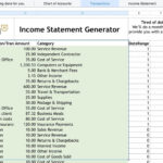 016 Bookkeeping In Excel 2 Monthly Income Statement Template ... Along With Monthly Income Statement