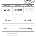 018 Printable Word Sight Words Coloring Pages Unique High Frequency With Preschool Sight Words Worksheets