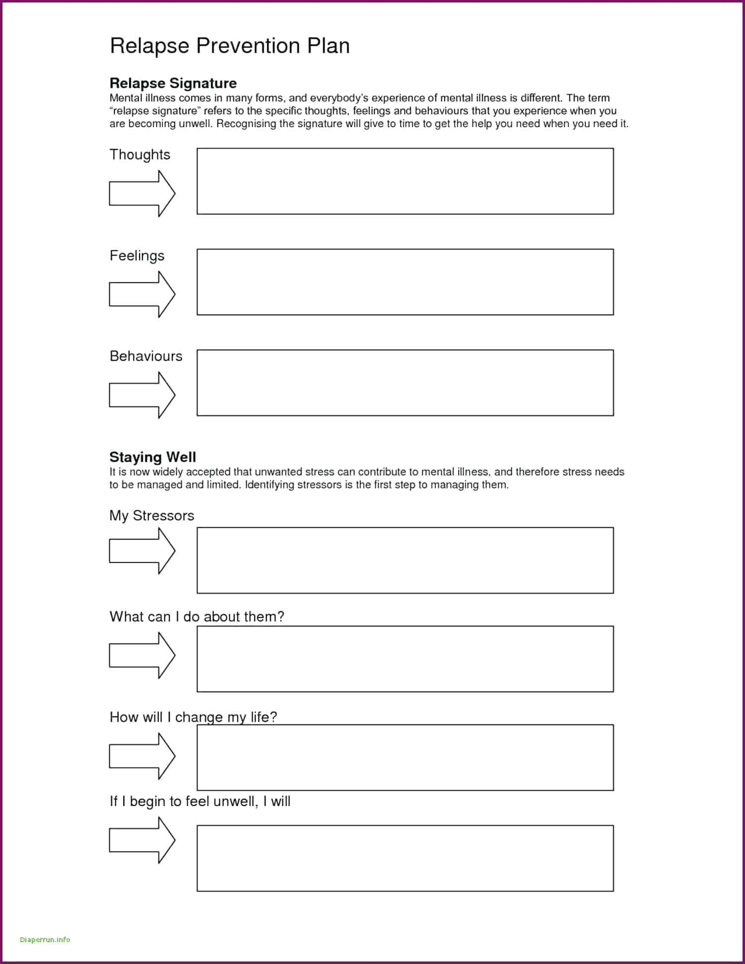 019 Recovery Action Plan Template Templates Wellness Worksheet Or Relapse Plan Worksheet