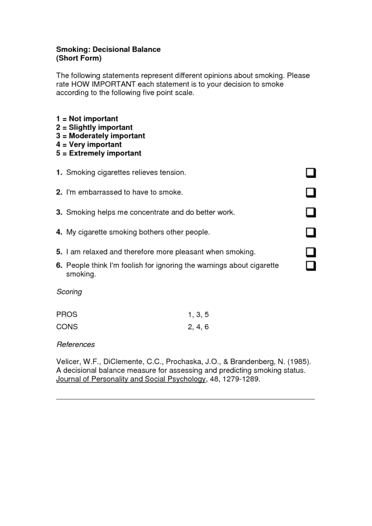 Motivational Interviewing Worksheets — Excelguider.com