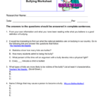 1 Bullying Worksheet Together With Worksheets On Bullying