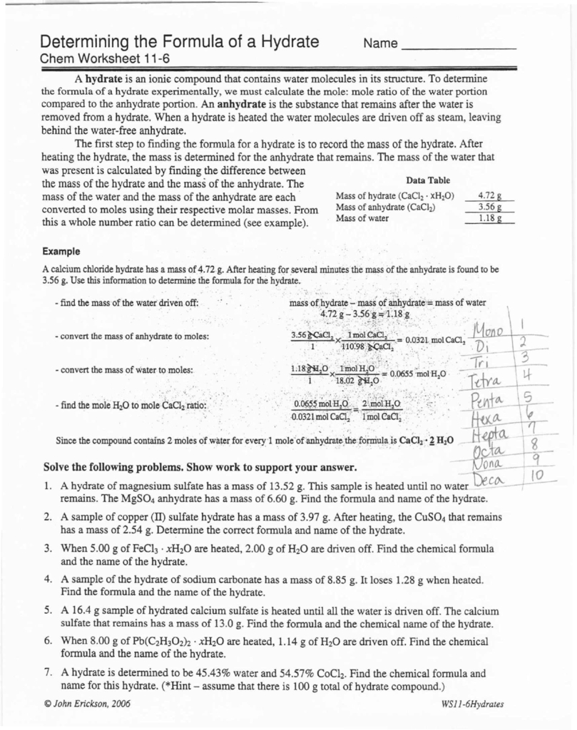 1 Pertaining To Molar Mass Chem Worksheet 11 2 Answer Key