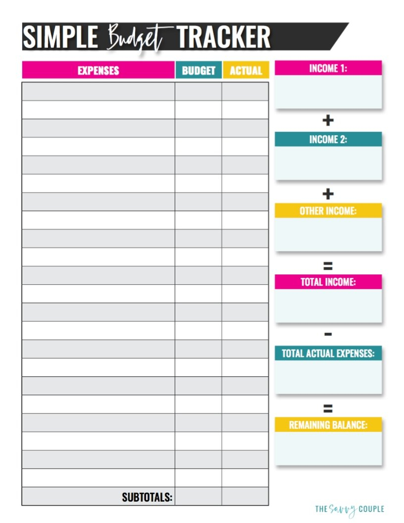10 Budget Templates That Will Help You Stop Stressing About Money And Monthly Budget Worksheet Printable