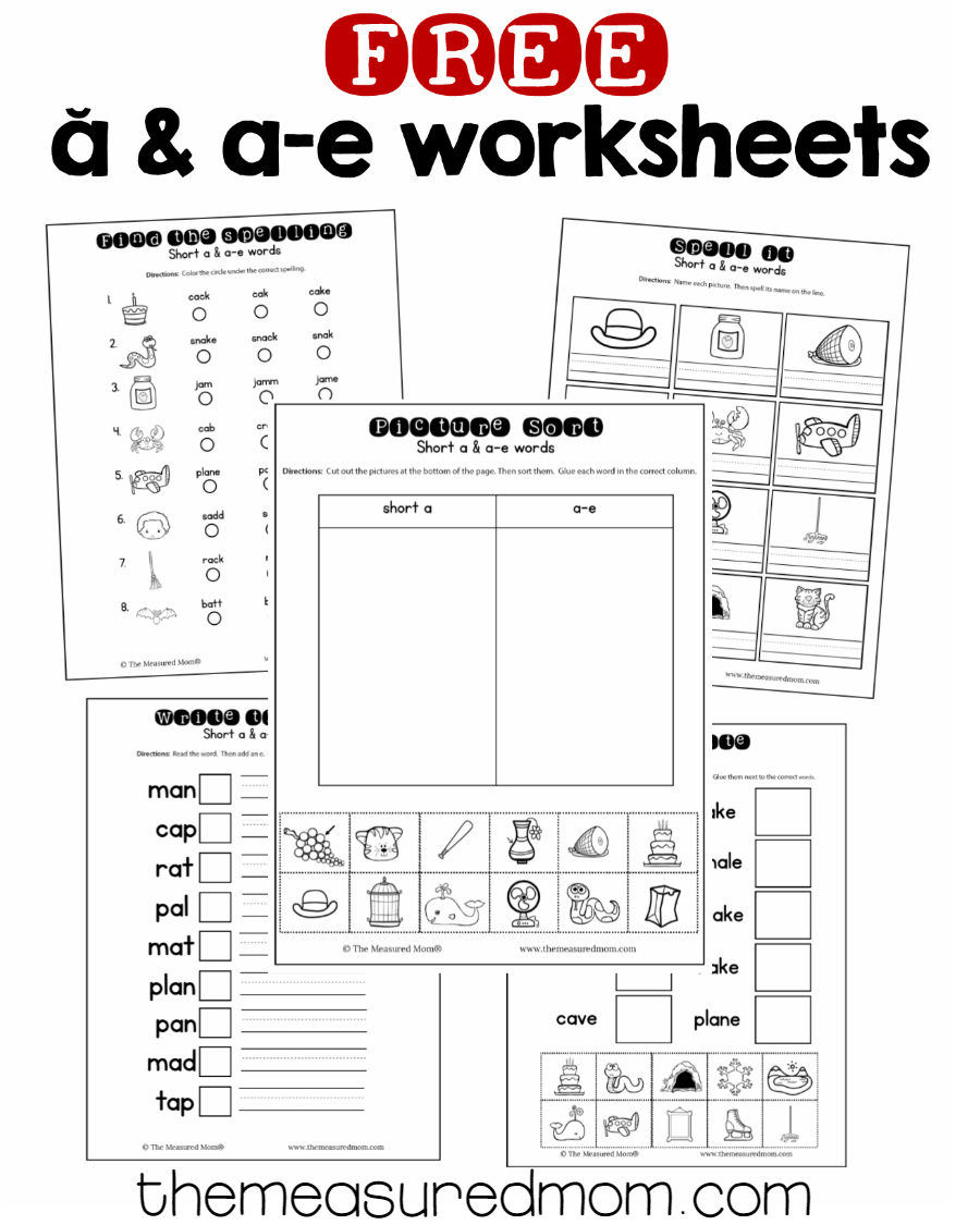 10 Free Short A  Ae Worksheets  The Measured Mom For Glued Sounds Worksheet