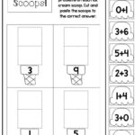 10 Printable Adding Scoops Worksheets Numbers 1 Etsy Cut And Paste Regarding Cut And Paste Worksheets For Kindergarten