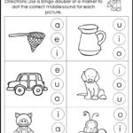 10 Printable Middle Sounds Worksheets Preschool1St Grade  Etsy Or 1St Grade Phonics Worksheets