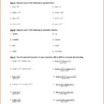 11 Scientific Notation Worksheet Chemistry  Cv Format As Well As Scientific Notation Worksheet