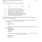 111 Describing Chemical Reactions  A And Describing Chemical Reactions Worksheet Answers
