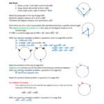 112 Central Angles Inscribed Angles And Intercepted Arcs Within Arcs And Central Angles Worksheet