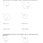11Circumference And Area Of Circles Together With Area And Circumference Of A Circle Worksheet Answers