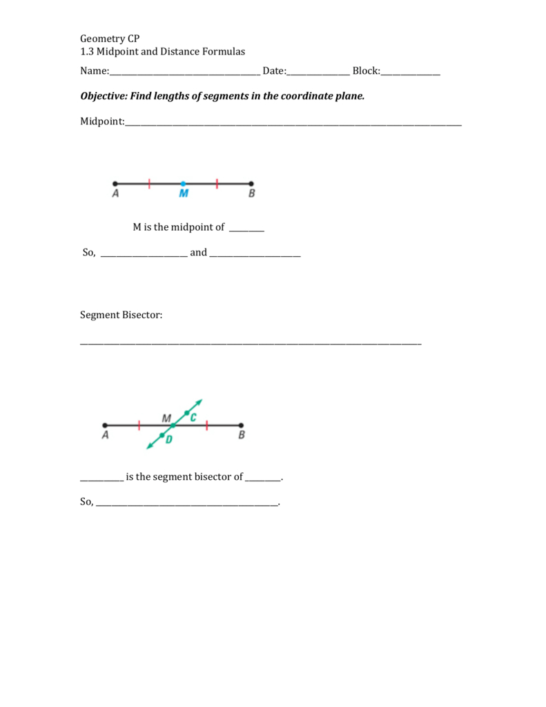 13 Midpoints And Distance Formula With Regard To Midpoint And Distance Formula Worksheet With Answers