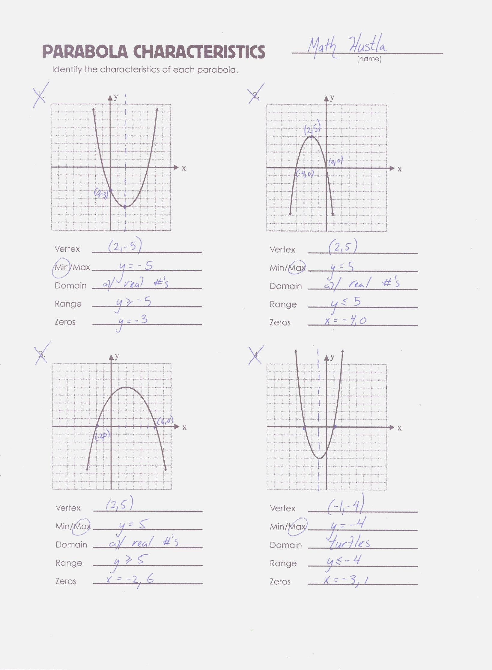 14 Elegant Graphing Parabolas In Vertex Form Worksheet  Thonda Together With Graphing A Parabola From Vertex Form Worksheet Answers