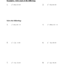 17 Best Images Of Quadratic Equations Worksheet Pdf  Quadratic Or Quadratic Formula Worksheet With Answers Pdf
