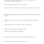 172 Rsg The Northern Renaissance Page  Read Chapter 17 For The Renaissance In Europe Worksheet Answers