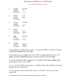 19 Best Images Of Which Law Worksheet Answers Gas Laws Ohms Law Also Ohm039S Law Worksheet Answers