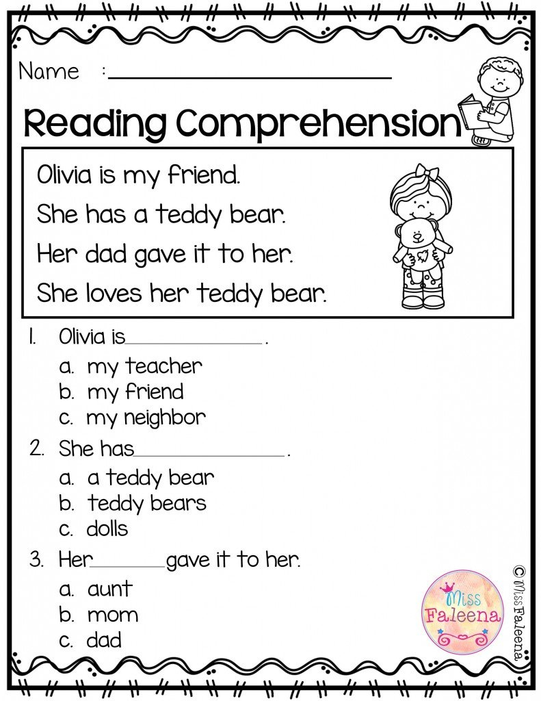 1St Grade Reading Comprehension Worksheets Multiple Choice For As Well As 1St Grade Reading Comprehension Worksheets Multiple Choice