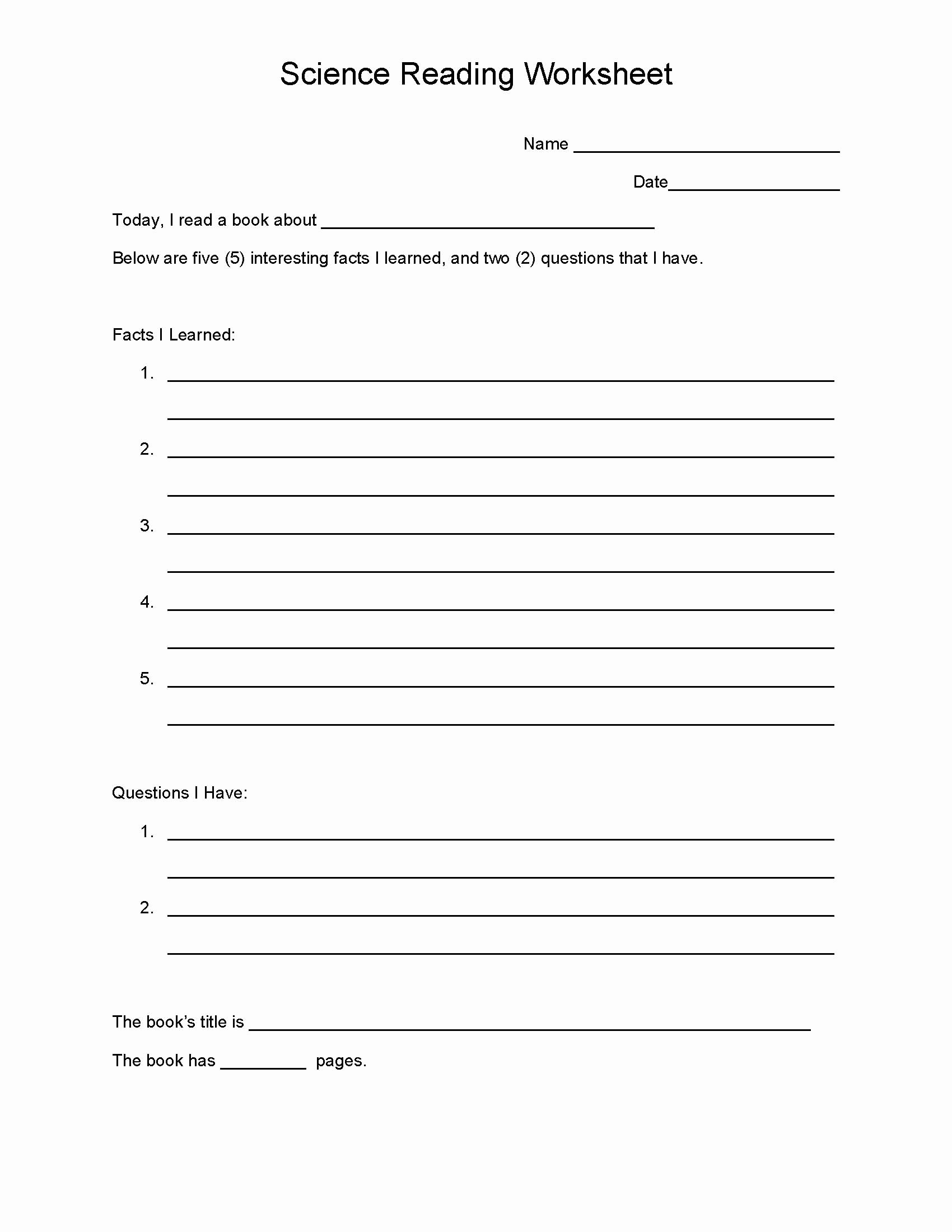 1St Grade Science Worksheets To Download  Math Worksheet For Kids For 1St Grade Science Worksheets