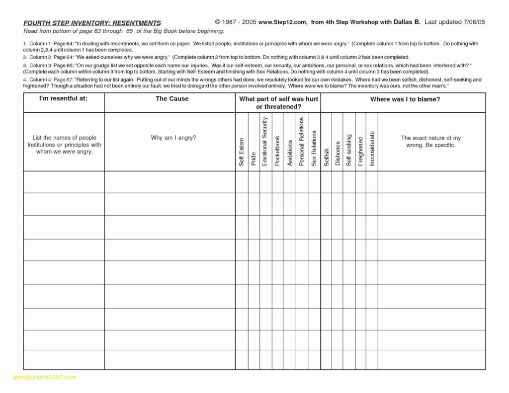 1St Step Aa Worksheet for Aa First Step Worksheet — excelguider.com