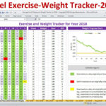 2018 Fitness And Weight Tracker In Excel Year 2018 Daily | Etsy Together With Workout Tracker Spreadsheet