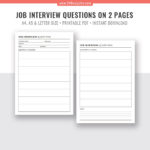 2019 Job Interview Questions Worksheet Interview Checklist Digital Inside Interview Worksheet For Students