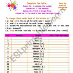 239 Regular Verbs  9 Pages To Change Past  Esl Worksheet Within Y To Ied Worksheets