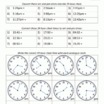 24 Hour Clock Conversion Worksheets Inside Section 1 3 Weekly Time Card Worksheet Answers