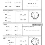 2Nd Grade Daily Math Worksheets Also 3Rd Grade Math Review Worksheets