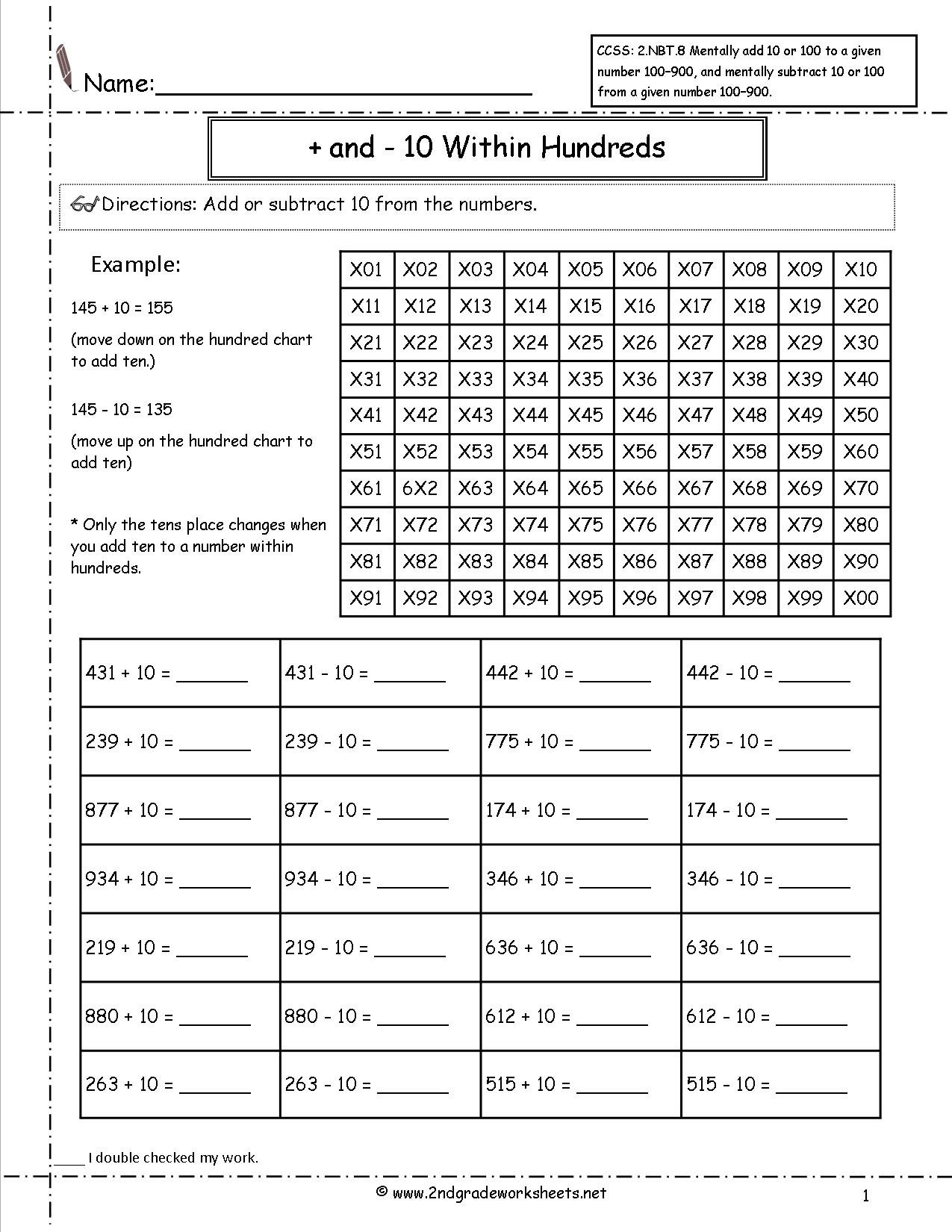 2Nd Grade Math Common Core State Standards Worksheets Intended For Number And Operations In Base Ten Grade 4 Worksheets