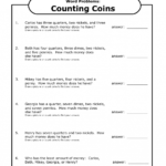 2Nd Grade Math Money Word Problems Worksheets Free  Printable Together With Money Word Problems Worksheets