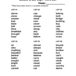 2Nd Grade Sight Words And Fourth Grade Sight Words Worksheets
