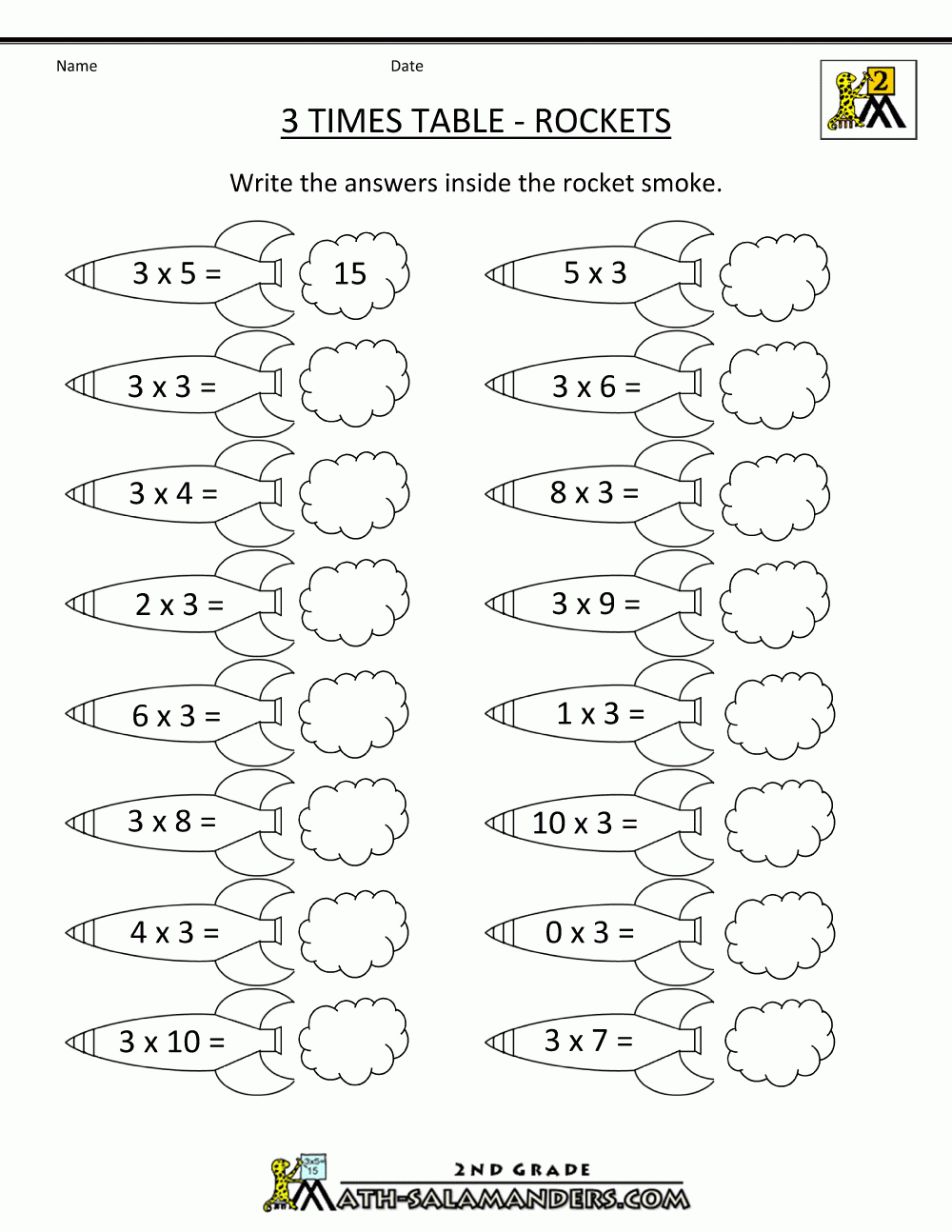 3 Times Table Pertaining To 3 Times Table Worksheet