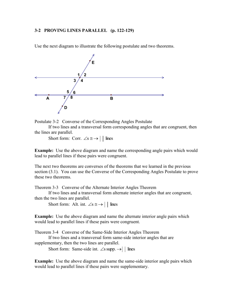 32 Proving Lines Parallel Intended For 3 3 Proving Lines Parallel Worksheet Answers