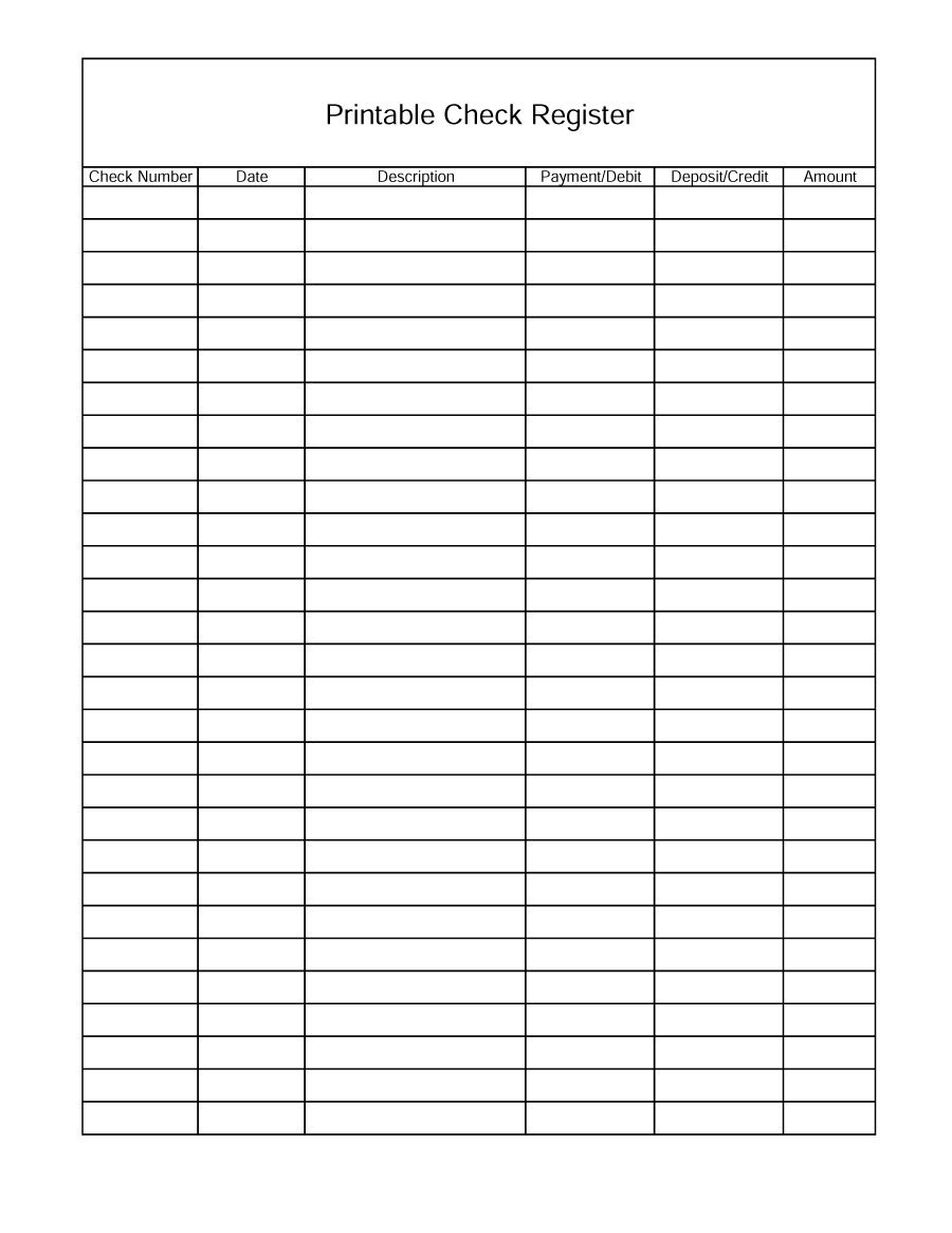 37 Checkbook Register Templates 100 Free Printable ᐅ Template Lab Regarding Check Register Worksheet