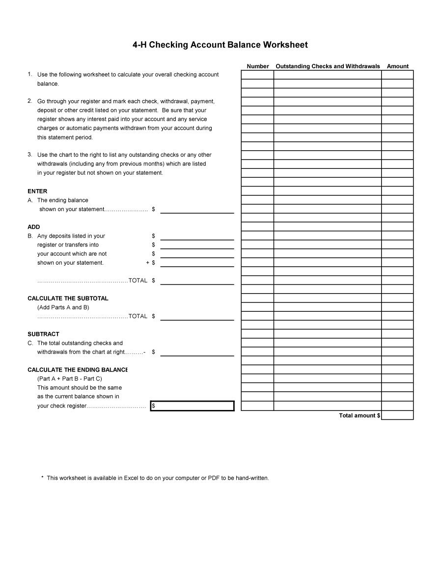 37 Checkbook Register Templates 100 Free Printable ᐅ Template Lab Together With Balancing A Checkbook Worksheet For Students