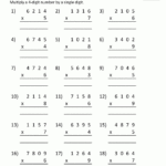 4 Digit Multiplication Worksheets  Leonidstormtk Pertaining To Multiply Using Partial Products 4Th Grade Worksheets