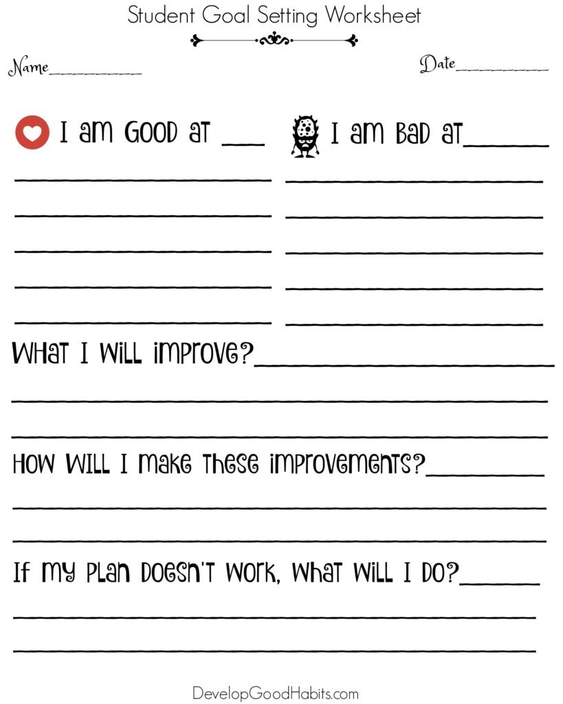4 Free Goal Setting Worksheets – 4 Goal Templates To Manage Your Life For Goal Planning Worksheet