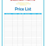 40 Free Price List Templates (Price Sheet Templates) ᐅ Template Lab Also Cost Spreadsheet Template