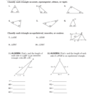 41 And 42 Review Worksheet Along With Classifying Triangles Worksheet With Answer Key