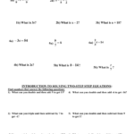 45 Solving Twostep Equations In Solving Two Step Equations Worksheet Answer Key