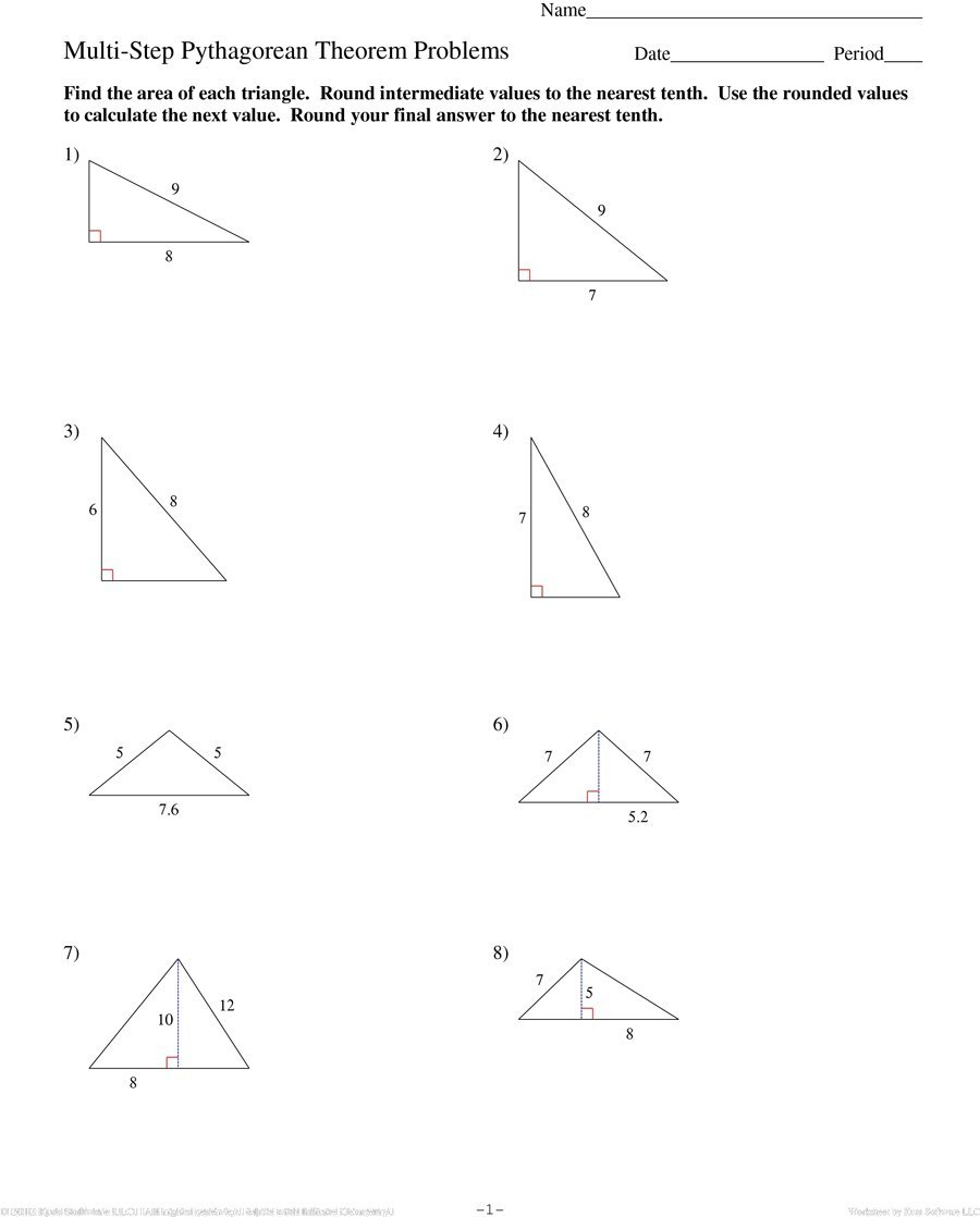48 Pythagorean Theorem Worksheet With Answers Word  Pdf Within Pythagorean Puzzle Worksheet Answers