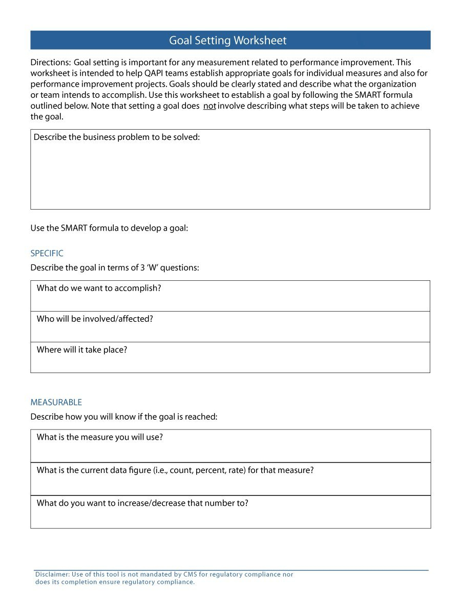 48 Smart Goals Templates Examples  Worksheets ᐅ Template Lab Intended For Goal Tracking Worksheet