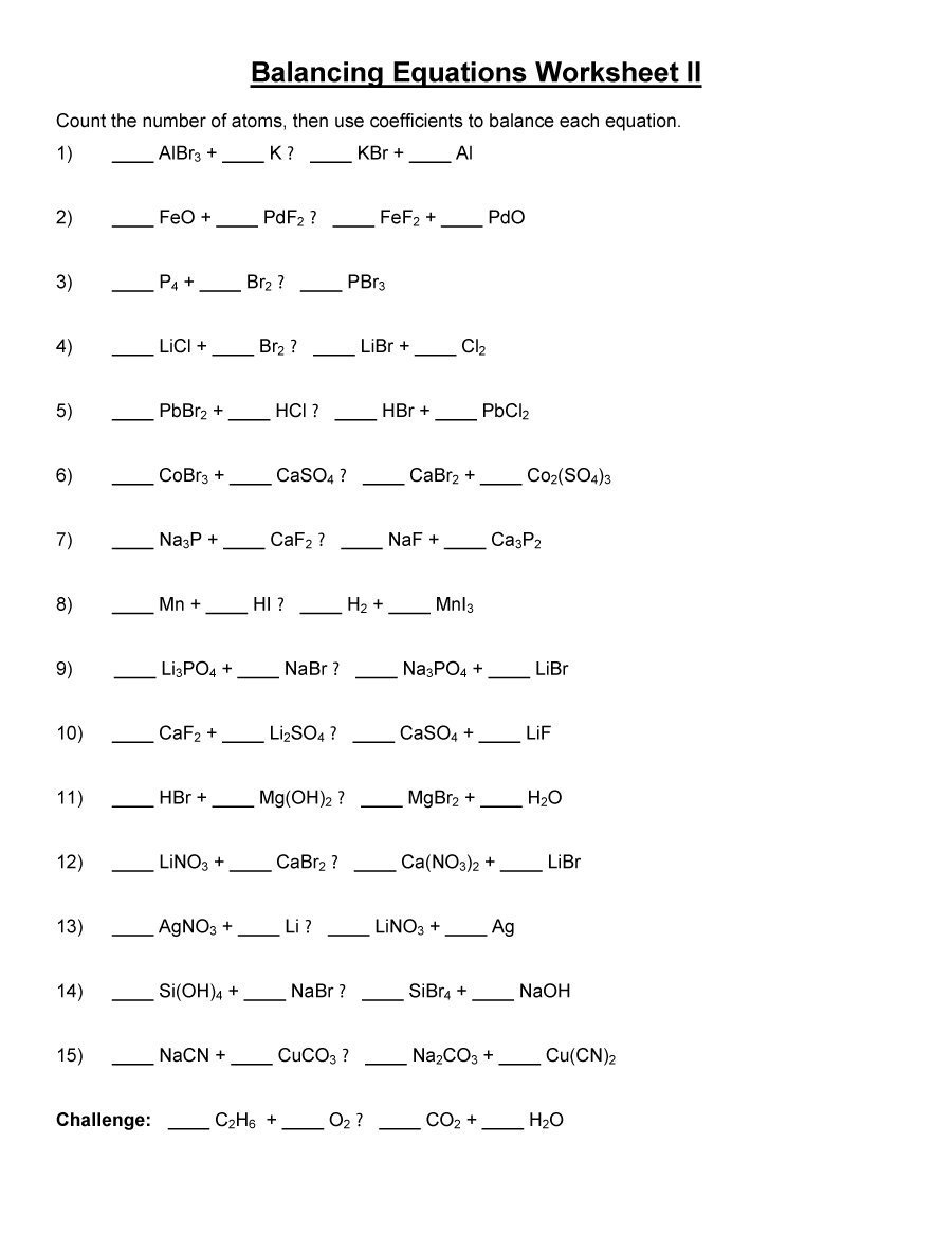 49 Balancing Chemical Equations Worksheets With Answers Along With Neutralization Reactions Worksheet